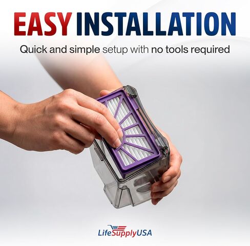استبدال فلتر الهواء HEPA من LifeSupplyUSA متوافق مع المكانس الكهربائية الروبوتية Neato XV11 XV12 XV15 XV21 XV25 XV Signature Pro للحيوانات الأليفة والحساسية 945-0048 (12 حزمة) in Kuwait