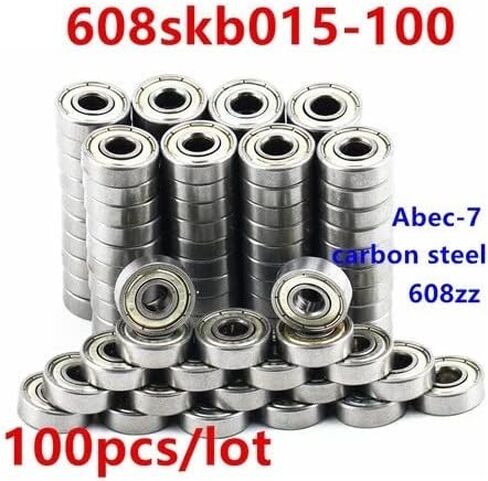 608zz Bearings for Stunt Kick Scooter Inline Roller Skates Skateboard Children Waveboard Bicycle Drift Board 8x22x7mm(100pcs Carbon Steel) in Kuwait