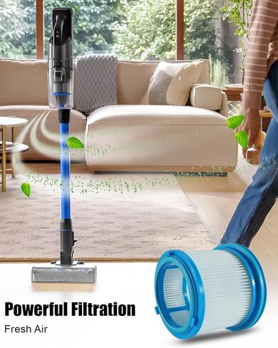 طقم مرشحات مكنسة 4039 مناسب لمكنسة Bissell PowerClean FurGuard 280W FurFinder 200W اللاسلكية ذاتية الوقوف، ومرشحان رئيسيان و4 مرشحات مسبقة in Kuwait