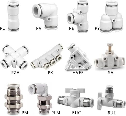 Pneumatic Connector Hose Pipe Water 4mm/6mm/8mm/10mm/12mm/14mm/16mm PE Joint 1Pcs(8mm) in Kuwait