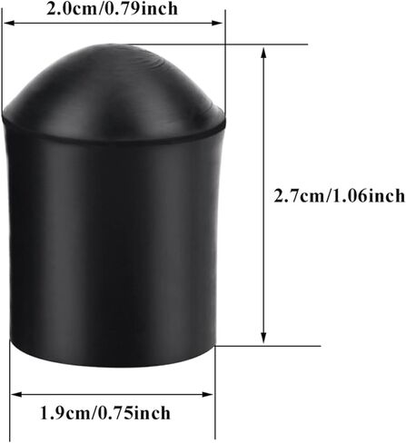 2Pcs Cello Stopper Set, 9.5mm Cello Endpin Rubber Cap, Antislip Double Bass Endpin Protectors Accessory for Protecting Bass Foot Support and Floor, 1.06 x 0.79 x 0.75in in Kuwait