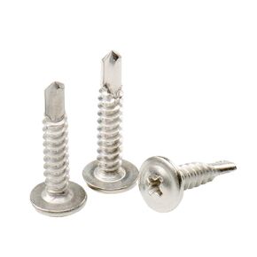 1Pcs 410 Stainless Steel Round Head with Pad Drill Tail Screw Phillips with Medium Dovetail Self-Drilling M4.2 Large Flat(4.8 * 38) in Kuwait