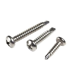 1Pcs 410 Stainless Steel Round Head Pan Head Drill Tail Cross Self Tapping Screw Dovetail M4.2-M4.8 Anti Loosening(M4.8 * 45) in Kuwait