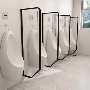 Black Urinal Privacy ScreenWallMounted Sound Barrier for Public RestroomsStylish Partition for Enhanced Privacy & Noise Control (Set of 2) in Saudi Arabia
