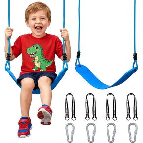 HeyZoo 2 Pack Heavy Duty Kids Swing Seat 330LBS, 79" Adjustable Rope, Green in Saudi Arabia