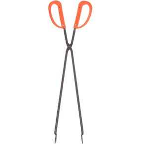 NUOBESTY Sanitation Trash Picker Grabber Tool with Long Handle and Flat Head, 50cm Red Plastic Tip Garbage Clamp for Outdoor Cleaning and Home Use in Kuwait