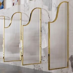 Transparent Urinal Partition Tempered Glass Privacy Screen Enhance Toilet Privacy Ideal for Public Restrooms Durable and Stylish Design in Kuwait