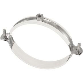 HARFINGTON 5pcs 201 Stainless Steel 2.3-2.5"/58-63mm Split Ring Pipe Hanger Pipe Strap Clamp Split Ring Hanger with Rubber for Tubing Shower Curtain Tiki Torch, Silver Tone in Kuwait