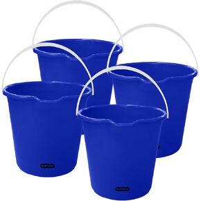 Mop Bucket 2.5 Gallon Bucket for Cleaning - Plastic Car Wash Bucket with Grip Handle - Royal Blue Small Durable Plastic Pail for Fishing, Mopping, Cleaning Camping -10 Liter in Saudi Arabia