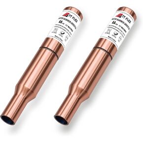 TT FLEX Copper Water Hammer Arrestor 1/2 Inch Straight Male Sweat, Ideal for Copper Pipes and Plumbing System, 2 Pack in Saudi Arabia