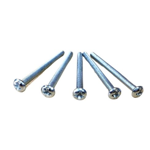 1Pcs Galvanized Cross Groove Machine Screw Pan Head Wire Round M3-M8 Fastener GB818(M5*100halftooth) in Kuwait