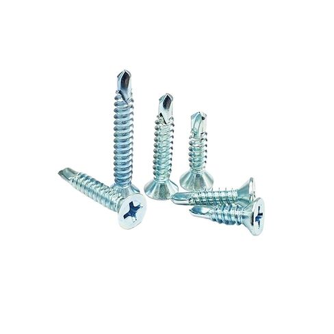 1Pcs Flat Head Cross Drill Tail Screw, Countersunk Self Tapping Self Drilling Dovetail Screw M4.2-M4.8 Drill Tail(4.2 * 38) in Kuwait