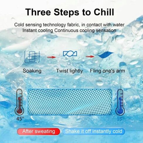Quick Dry Portable Cooling Towel,Cooling Towels for Neck and Face,Soft Breathable Yoga Towel with Silicone Storage Bag,Microfiber Cooling Towel for Yoga,Sport,Running, Workout,Fitness,Camping in Kuwait