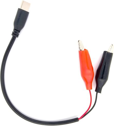 كابل USB من النوع C إلى التمساح التمساح لإمدادات الطاقة المؤقتة 5 فولت (عبوة من 2) in Kuwait
