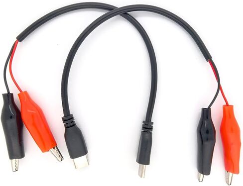 كابل USB من النوع C إلى التمساح التمساح لإمدادات الطاقة المؤقتة 5 فولت (عبوة من 2) in Kuwait