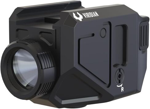 Viridian C5L نحيف مناسب لجلوك 43x MOS/48 MOS وFN Reflex، ليزر أخضر و550 لومن ضوء تكتيكي، تشغيل فوري، أسود in Kuwait