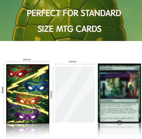أكمام بطاقات MTG لبطاقات التداول القابلة للتجميع، موضوع قناع السلحفاة، أكمام لطيفة، عدد 100+4 in Kuwait