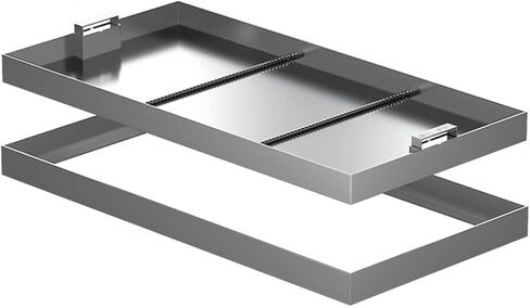 Invisible Stainless Steel 304 Manhole Cover with Hidden Handle Heavy-Duty Grate for Flush Inspection Chamber (50x30x5cm) - Durable Rust-Resistant Sleek Design in Kuwait