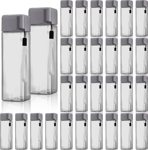 30 Pack Water Bottle Bulk 17 oz Plastic Sports Water Bottles for Kids Adults Leak Proof Reusable Portable Large Drinking Cups for School Gym Outdoor Fitness,Grey in Kuwait