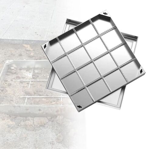 Invisible Stainless Steel Square Manhole Cover with Frame 900 x 900 x 50 mm Galvanized Weather-Resistant Outdoor Useand Secure Access Solution in Kuwait
