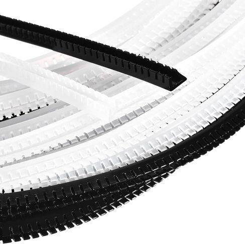 MECCANIXITY U-Shaped Grommet Edging Trim, Fits 0.8-1mm Thickness 33ft Sharp Edge Protectors Push-in Toothed Cable Grommet for Steel Glass Plastic Wood Panels Electrical Wire, White in Kuwait