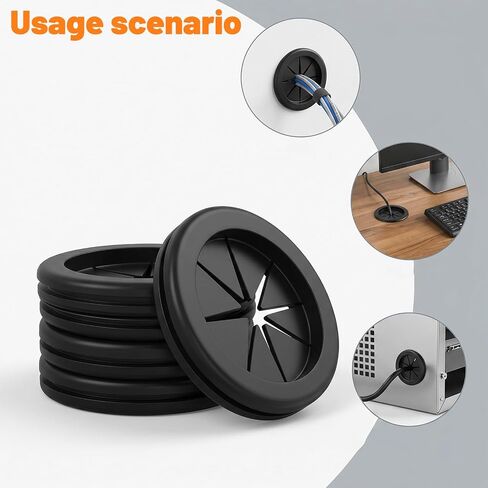 4pcs Rubber Grommets Black 2 Inch Hole Rubber Grommet for Wiring | 1-11/16" ID Wire Grommet Double-Sided Hole Plugs Grommets for Metal Wire Protecting in Kuwait