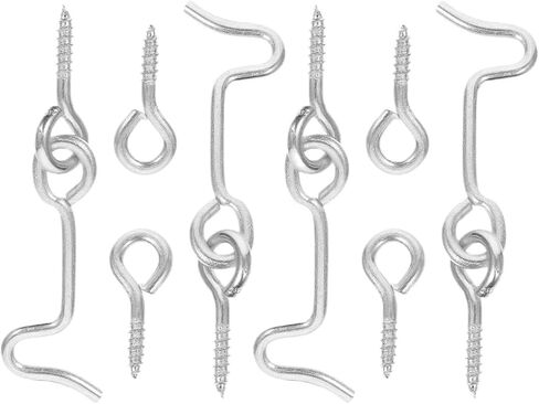 4 Sets Door Hook and Eye Latch Hooks Latches Catch Cabin Catches for Doors in Kuwait