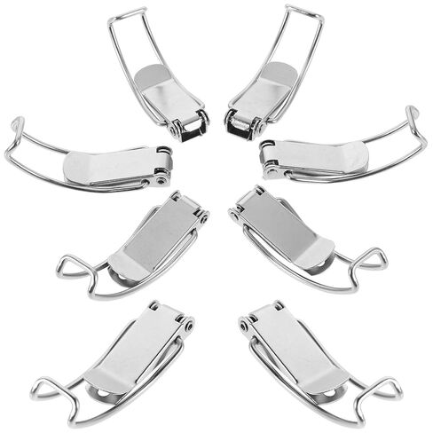 Ipetboom 8pcs Heavy Duty Spring Latch Lock Buckle Fastener for Sealed Pails Duckbill Metal Toggle Catch Suitable for Industrial Bucket Lid Lock in Kuwait