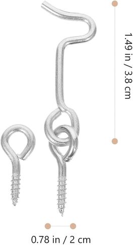 4 Sets Door Hook and Eye Latch Hooks Latches Catch Cabin Catches for Doors in Kuwait