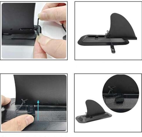 2Pcs Surfboard Fin Clips, Black, Replacement Paddle Board Fin Buckle Clamps Set, Accessory for Long Boards in Kuwait