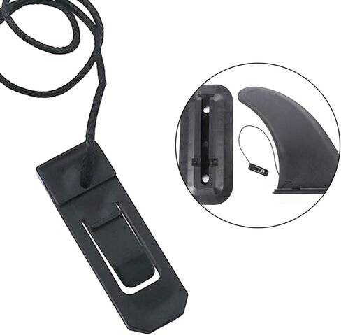 2Pcs Surfboard Fin Clips, Black, Replacement Paddle Board Fin Buckle Clamps Set, Accessory for Long Boards in Kuwait