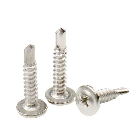 1Pcs 410 Stainless Steel Round Head with Pad Drill Tail Screw Phillips with Medium Dovetail Self-Drilling M4.2 Large Flat(4.8 * 38) in Kuwait