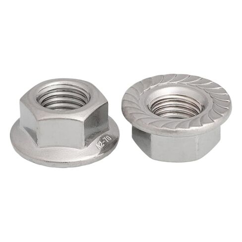 1Pcs Stainless Steel 304 Hexagonal Flange Face Toothless Nut Reverse Thread Anti Slip Nut(M16-withteeth-1.5fineteeth) in Kuwait