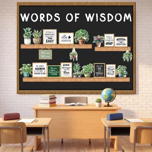 Bookshelf Bulletin Board Set, 45 Pcs Classroom Bulletin Board Decorations Inspirational Cutouts Reading Library Back to School Decorations Classroom Wall Door Decor in Kuwait