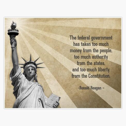 Ronald Reagan Quote Bumper Sticker Vinyl Decal 5" in Kuwait