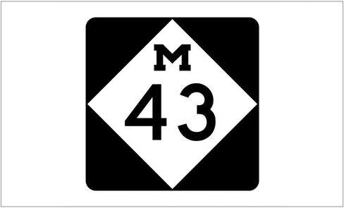 M-43، ملصق ممتص الصدمات من الفينيل لولاية ميشيغان مقاس 5 بوصة in Kuwait