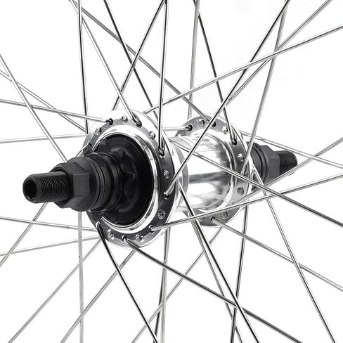 مجموعة عجلات BMX 20 بوصة 36H 120 Click 9T Hub عرض المحور الخلفي 110 مم أمامي 100 مم مجموعة عجلات BMX من سبائك الألومنيوم (مجموعة عجلات فضية) in Kuwait