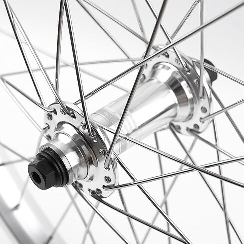 مجموعة عجلات BMX 20 بوصة 36H 120 Click 9T Hub عرض المحور الخلفي 110 مم أمامي 100 مم مجموعة عجلات BMX من سبائك الألومنيوم (مجموعة عجلات فضية) in Kuwait