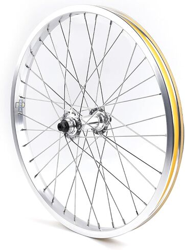 مجموعة عجلات BMX 20 بوصة 36H 120 Click 9T Hub عرض المحور الخلفي 110 مم أمامي 100 مم مجموعة عجلات BMX من سبائك الألومنيوم (مجموعة عجلات فضية) in Kuwait