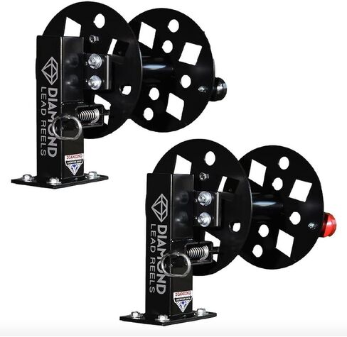 FBS-SET12BLU بكرات الرصاص الماسية، HD، 12 بوصة، زرقاء، مجموعة قاعدة ثابتة | بكرتان منفصلتان، مقابض سوداء/حمراء in Kuwait