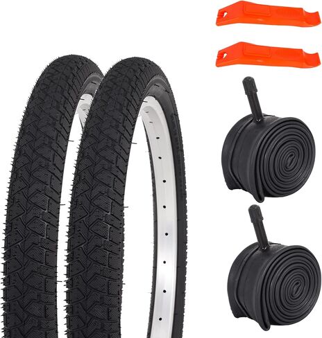 18 X 2.125 Bike Tire and Tube,18 Inch Kids Folding Bicycle Tire with Lever | Compatible with BMX Bike Road Bike Bicycle Folding Bike 2 Sets in Kuwait