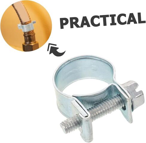 INOOMP 30pcs Fuel Injection Hose Clamps Set 1/4", 5/16", 3/8" Metal Spring Pipe Clamps for Automotive, Agriculture, and Plumbing Applications in Kuwait