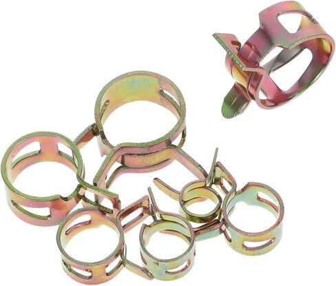 70pcs Carbon Steel Spring Tension Hose Clamps 7/9/10/11/14/16/18mm Inner Diameter for Fuel Line Sealing and Radiator Use Heavy Duty Clamp Tasks in Kuwait