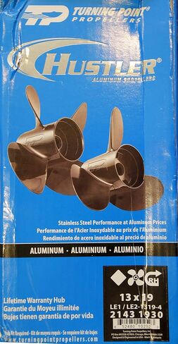 TURNING POINT PROPELLERS 21431930 / Turning Point Hustler Aluminum Right-Hand Propeller 13 X 19 4-Blade in Kuwait