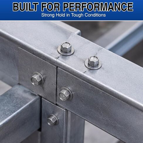 Hicarer 400 Pack 12-24 x 1-1/2" Hex Washer Head Self Drilling Screws High Strength Self-Tapping Screws for 5 Point Heavy Duty Steel Fasteners for Structural Framing HVAC Construction Manufacturing in Kuwait