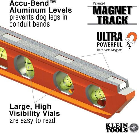 Klein Tools Magnetic Torpedo Level (935AB4V) and No-Dog Conduit Level (935AB1V) in Kuwait