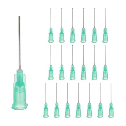 uxcell 100 Pcs Blunt Tip Dispensing Needle, 28 Gauge Stainless Steel Dispensing Tips with Luer Lock 1" Blunt Dispenser Needle for Measuring, Refilling Inks, Green in Kuwait