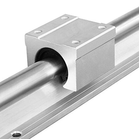 Linear Rail 2Set Linear Rail SBR25 1200mm Linear Rail Guide Fully Supported Linear Rail Shaft Rod with 4 SBR25UU Block Bearing for 16mm Slotted Bearings for CNC DIY in Saudi Arabia
