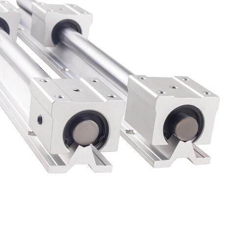 Linear Rail 2Set Linear Rail SBR25 1200mm Linear Rail Guide Fully Supported Linear Rail Shaft Rod with 4 SBR25UU Block Bearing for 16mm Slotted Bearings for CNC DIY in Saudi Arabia