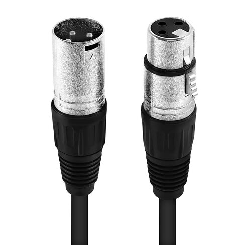 2 Pack 10ft XLR Microphone Cable, 3-Pin Male to Female Balanced Pro Audio Mic Cable Universal Audio Connector Cord for Studio Live Stage Use in Kuwait